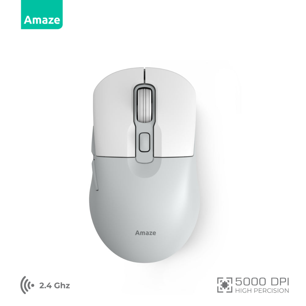 Amaze Probus A715 Comfort Click Wireless Mouse | Adjustable DPI 1200/2400/3600/5000 | 6 Buttons | Silent Click | 2.4GHz | Compact & Ergonomic Design