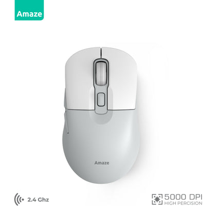 Amaze Probus A715 Comfort Click Wireless Mouse | Adjustable DPI 1200/2400/3600/5000 | 6 Buttons | Silent Click | 2.4GHz | Compact & Ergonomic Design