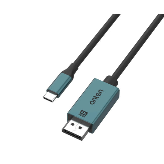 Onten OTN-UC955 | USB-C to DisplayPort Cable | 8K@60Hz | DisplayPort 1.4 | Plug & Play | For MacBook, Surface, Dell XPS, USB-C Laptops/Tablets/Phones