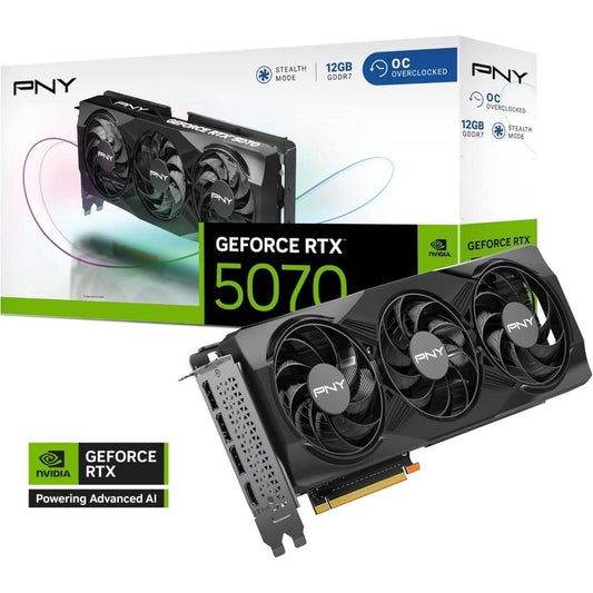PNY GeForce RTX 5070 OC Triple Fan | 12GB GDDR7 | 192-bit | PCIe 5.0