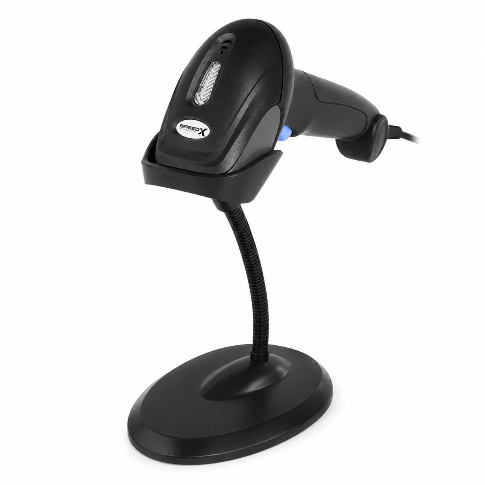 Speed-X 8600 2D Wired CMOS Barcode Scanner | USB | Handheld | CMOS Sensor | Scanning Stand Included