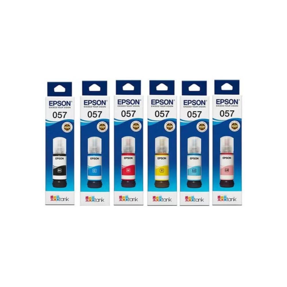Epson 057 Ink Bottle 6-Color Pack Set | For Epson L8050 & L18050 Photo ...
