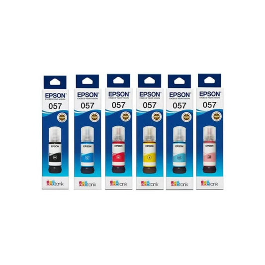 Epson 057 Ink Bottle 6-Color Pack Set | For Epson L8050 & L18050 Photo Printers