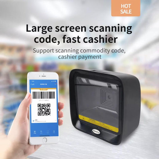 Speed-X 9700 | 2D CMOS Desktop Barcode Scanner | Hands-Free Auto-Sensing | High-Speed Retail & POS Scanner