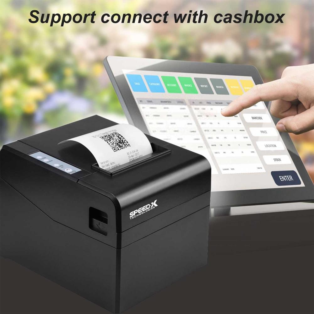 Speed-X SP-250U | 80mm Thermal Receipt Printer | USB Interface | 220mm/s Printing Speed | Auto Cutter