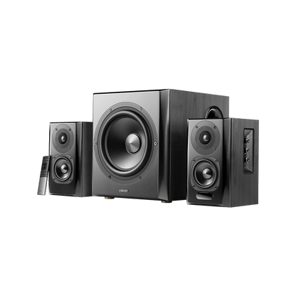 Edifier S351DB Bluetooth Bookshelf Speakers with Subwoofer | 150W RMS, Bluetooth, Wooden Enclosure