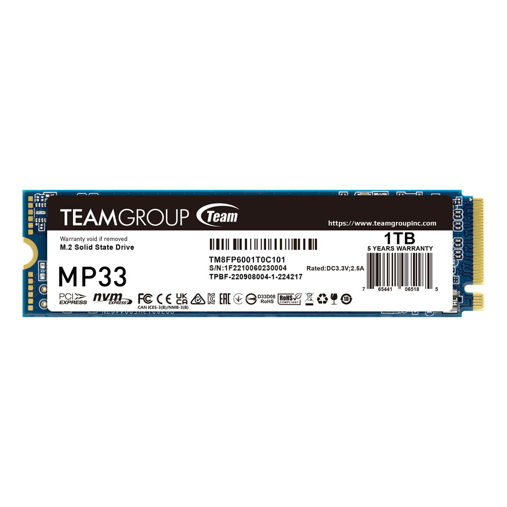 Team Group MP33 | SSD M.2 PCIe | Gen3x4 2280 NVMe | 256GB - 1TB