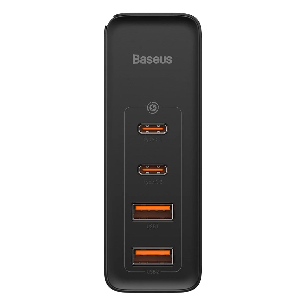 Baseus GaN2 Pro Series | Quick Charger | 2 × USB-C PD + 2 × USB-A QC | 100W Total Output | GaN2 Technology | CN Plug | Black | For Laptops, Tablets, Phones, USB-C & USB-A Accessories