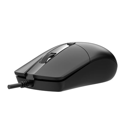 EASE EM140 | Wired Optical Mouse | Silent Clicks | Adjustable DPI | Ambidextrous | Plug & Play