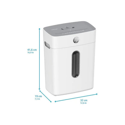 HP W1508CC Cross Cut Paper Shredder | 8-Sheet Capacity | P-4 Security | 15L Bin | Auto Reverse | 200W Motor