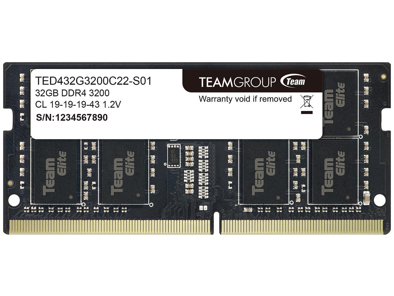 TEAM GROUP ELITE DDR4| 32GB [1X32GB] | (3200MHz) LAPTOP RAM