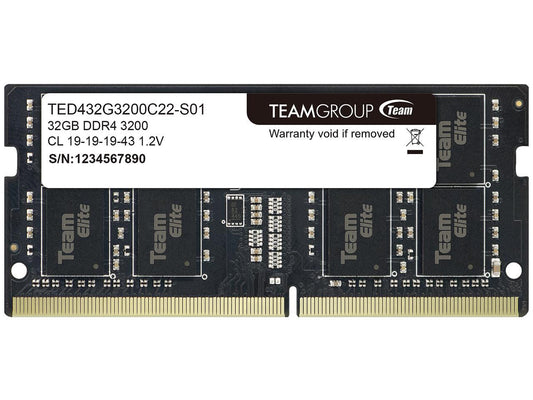 ٹیم گروپ ایلیٹ DDR4| 32GB [1X32GB] | (3200MHz) لیپ ٹاپ ریم