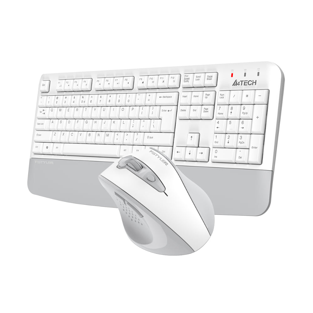 A4Tech FG2500S Plus Fstyler | 2.4G Wireless Keyboard & Mouse Combo, Silent Click, Ergonomic Design