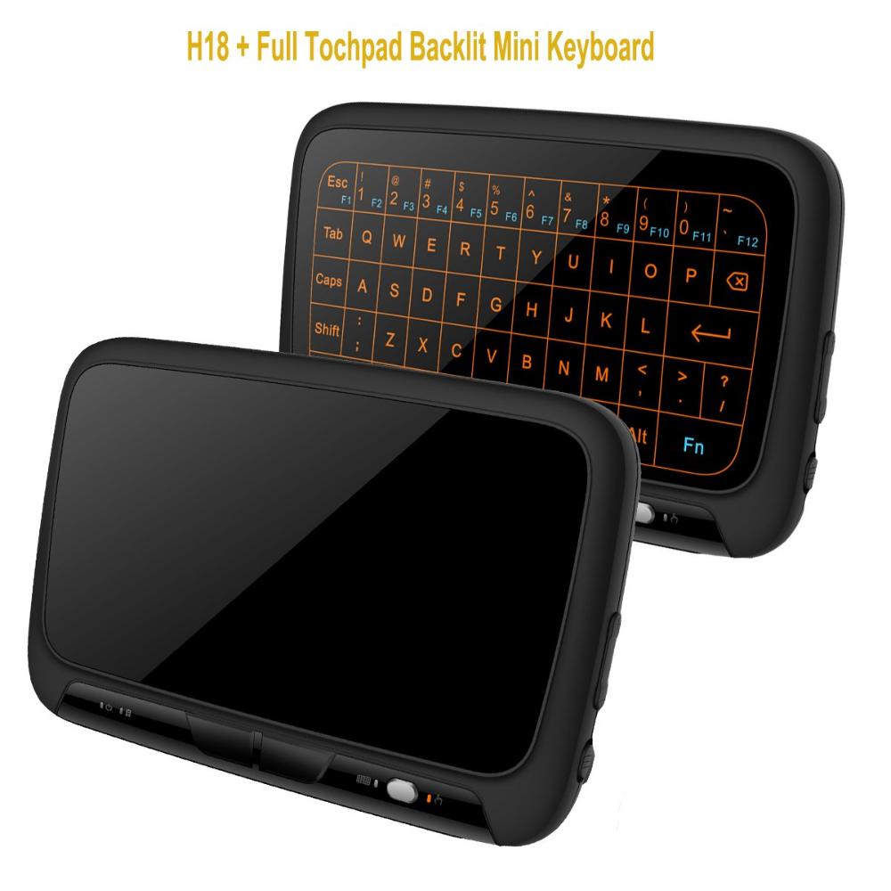 H18+ 2.4GHz Wireless Keyboard Full Touchpad Backlight Keyboard