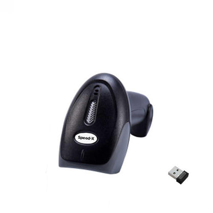 Speed-X 8700 2D Wireless Barcode Scanner | High-Speed 2D/QR Code Scanning | 2.4GHz Wireless | Stand Included | Long Battery Life