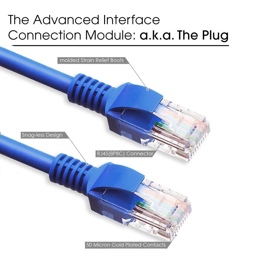 CAT6 UTP Ethernet LAN Cable | High-Speed RJ45 Network Patch Cable | Gigabit 1000Mbps | Up to 550MHz Bandwidth