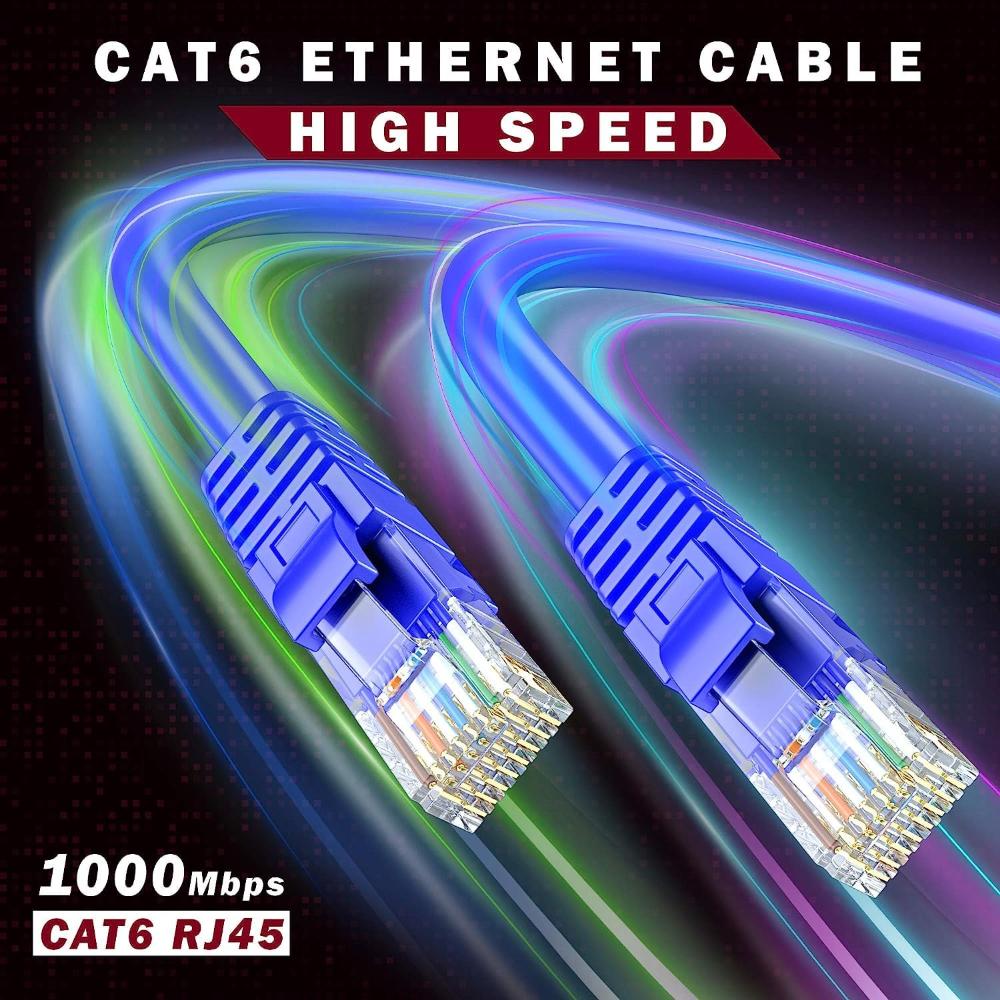 CAT6 UTP Ethernet LAN Cable | High-Speed RJ45 Network Patch Cable | Gigabit 1000Mbps | Up to 550MHz Bandwidth