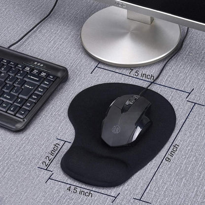 H18 Gel Mouse Pad with Wrist Rest | Ergonomic Anti-Slip Mouse Pad for Office & Gaming