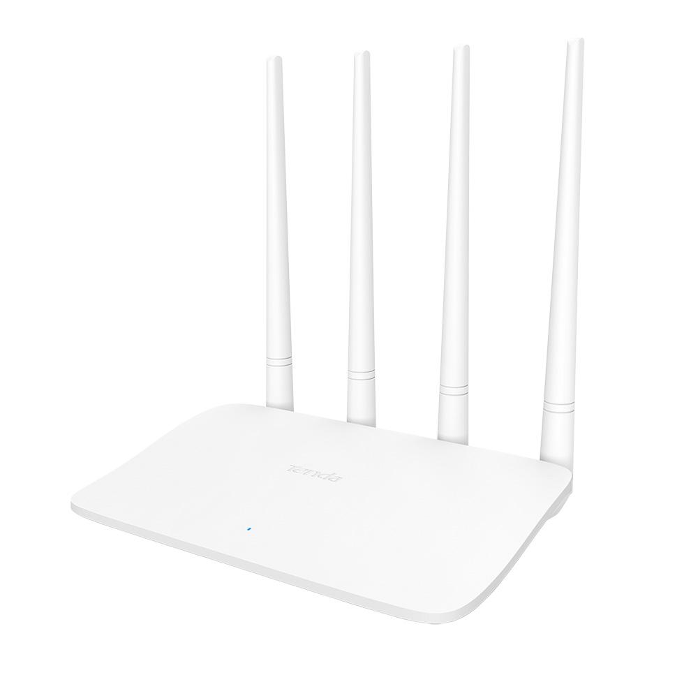 Tenda F6 Wireless N300 Easy Setup Router | 4×5dBi Antennas | Qualcomm Chip | 300Mbps 2.4GHz | MIMO | Parental Control | WiFi Repeater Mode