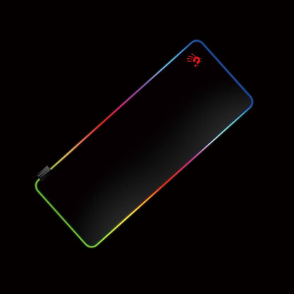 Bloody MP-75N RGB Gaming Mouse Pad | 750 × 300 × 4mm | RGB Fiber-Optic Border | 10 Lighting Effects | Non-Slip Rubber Base | Detachable Micro-USB