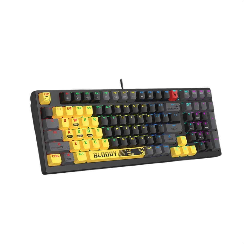 Bloody S98 BLMS Mechanical Gaming Keyboard | 80% (98 Keys), RGB, Hot-Swappable, USB, US Layout