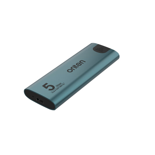 Onten | M.2 NGFF SSD External Enclosure | USB 3.0 Interface | 5Gbps Transfer Speed | SATA Protocol | Tool-Free Design | Aluminum Alloy | For Windows, macOS, Linux