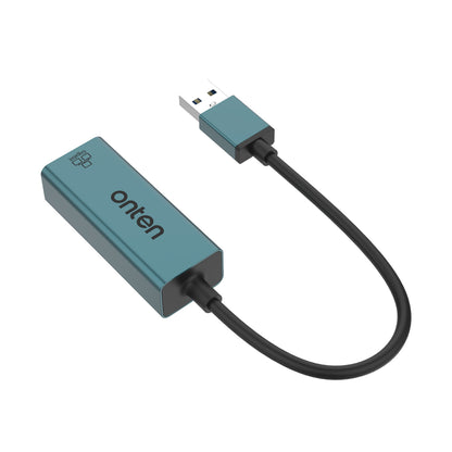 Onten OTN-5225 | USB 3.0 to Gigabit Ethernet Adapter | 10/100/1000 Mbps LAN | Foldable Cable | Plug & Play | For Laptops, Tablets, Ultrabooks, Windows, macOS, Linux
