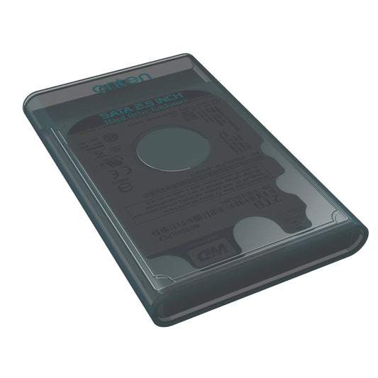 Onten | 2.5" External Hard Drive Box | USB 3.0 Interface | Complimentary Data Cable | Tool-Free Design | LED Indicator | For SATA HDD/SSD | For Windows, macOS, Linux