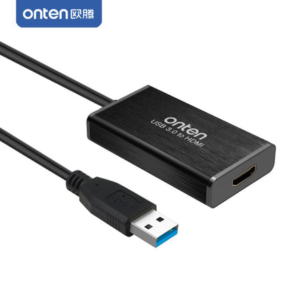 Onten 5202 | USB 3.0 to HDMI Adapter | 1080p@60Hz | Mirror & Extend Mode | Plug & Play | For Laptops, PCs, Monitors, Projectors, TVs