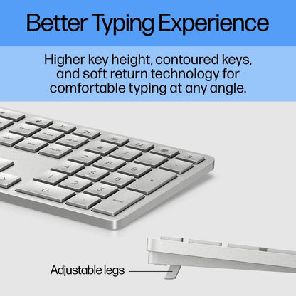 HP 970 Programmable Wireless Keyboard | Multi-Device Bluetooth & 2.4GHz, Smart Backlight, 20+ Programmable Keys