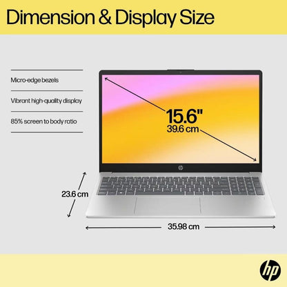 HP 15-fc0843AU | AMD Ryzen 5 7530U | 8GB DDR4 | 512GB PCIe NVMe SSD | 15.6" FHD Anti-Glare | Radeon Graphics | Backlit Keyboard | Fingerprint Reader | FreeDOS 3.0