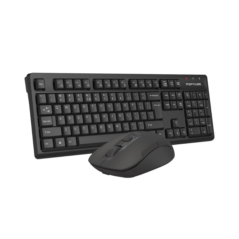 A4Tech FG1200S Fstyler | 2.4G Wireless Keyboard & Mouse Combo, Silent Click, Slim Design