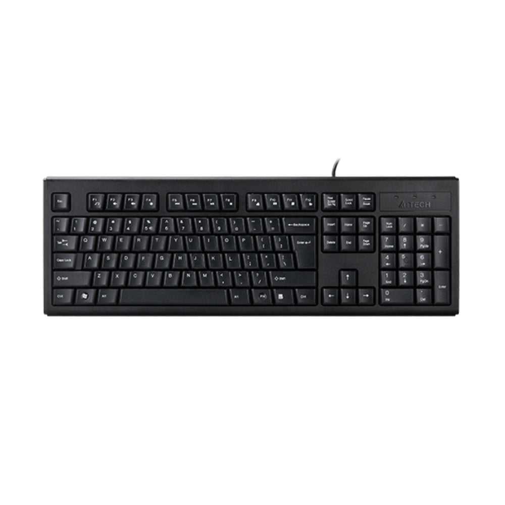 A4Tech KRS-83 | USB Wired Keyboard, Slim Design, Spill-Resistant, Quiet Typing