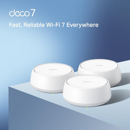 TP-Link Deco BE25 | BE5000 WiFi 7 Mesh System | Dual-Band | 2.5Gbps Ports | Whole Home Coverage (3-Pack)