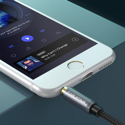 CABLETIME CF14B 3.5mm Male to Dual RCA Female Audio Cable | Y Adapter, Gold-Plated, Nylon Jacket