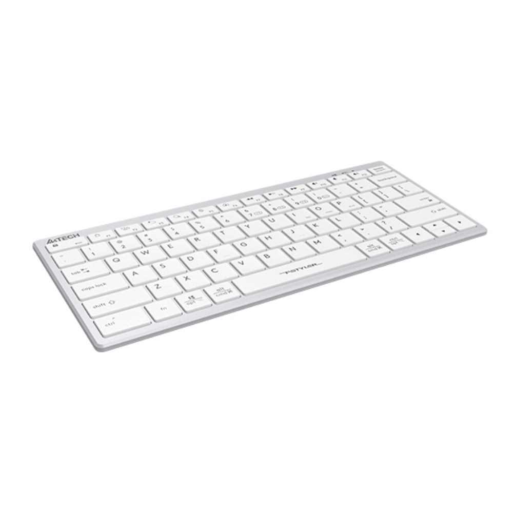 A4Tech FBX51C Fstyler FBX51C Bluetooth & 2.4G Scissor Switch Compact Keyboard | Type-C Rechargeable, Multi-Device, Grey, US Layout