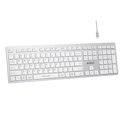 A4Tech FBX50C Fstyler Wireless Keyboard | Bluetooth + 2.4GHz, Scissor Switch, Rechargeable, US Layout