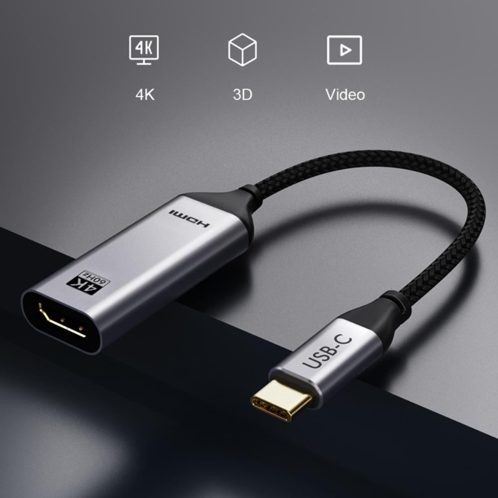 CABLETIME CP10B USB-C to HDMI Adapter | 4K 60Hz Ultra HD | USB-C to HDMI Converter for MacBook Pro, iPad Pro, Laptops & Smartphones