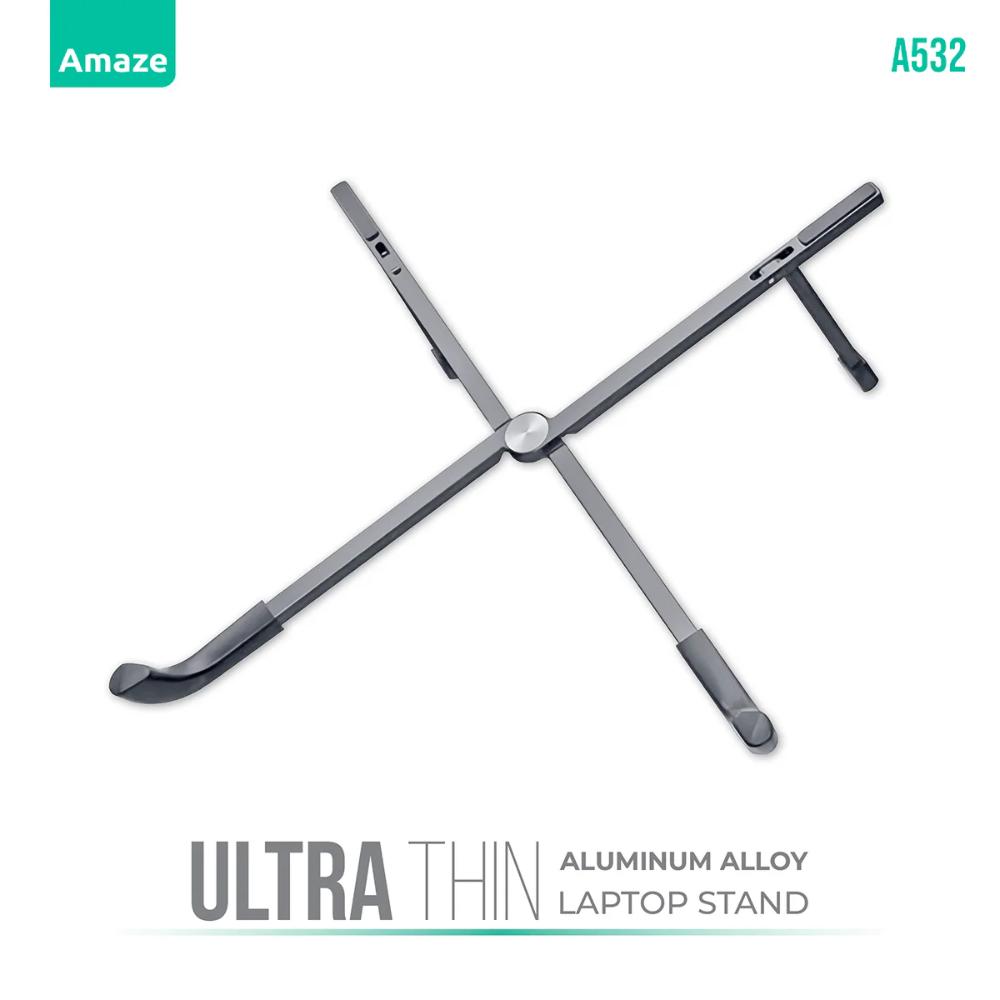 Amaze A532 Ultra Thin Laptop Stand | Aluminum Alloy | Premium Silicone Grip | Ultra Portable Lightweight Design | For Laptops up to 16"