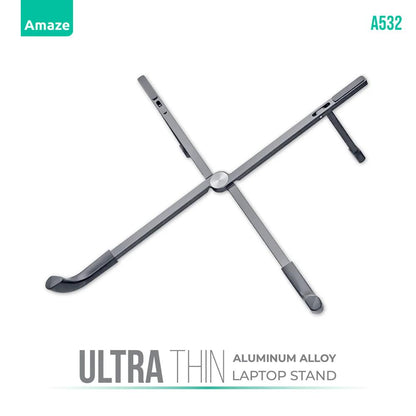 Amaze A532 Ultra Thin Laptop Stand | Aluminum Alloy | Premium Silicone Grip | Ultra Portable Lightweight Design | For Laptops up to 16"