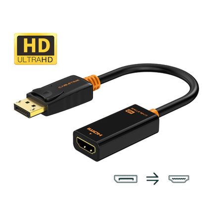 CABLETIME CP22B DP Male to HDMI Female Adapter | 1080p 60Hz | Gold-Plated Connectors | Mirror & Extend Modes | Plug & Play