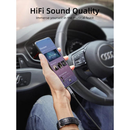 CABLETIME CF10K 3.5mm Male to Male Stereo Audio AUX Cable | Gold-Plated Connectors, Nylon Braided, 1.8m Length