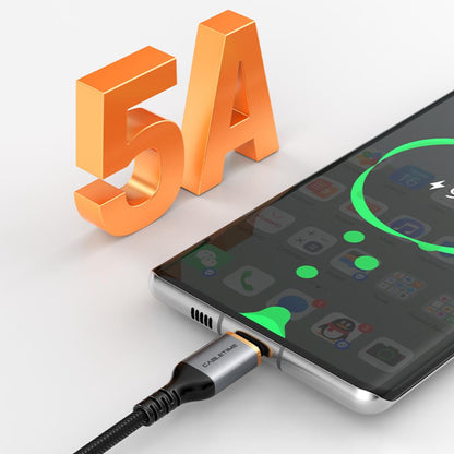 CABLETIME CA50 USB-A to USB-C Cable | 5A Super Fast Charging | Nylon Braided | 0.5m / 1m / 2m