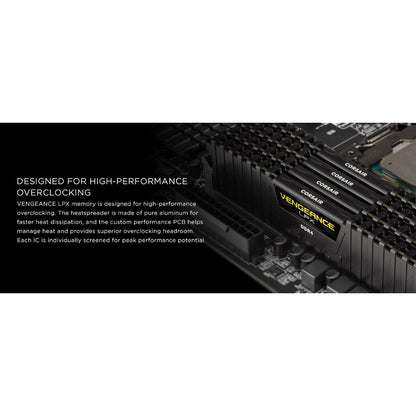 CORSAIR VENGEANCE LPX 8GB DDR4 3200MHz CL16 Desktop Memory | High-Performance RAM | Black