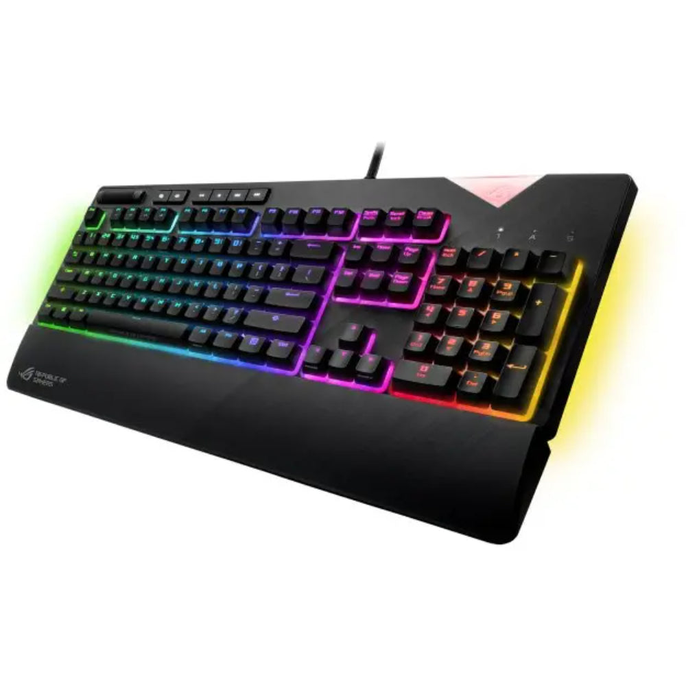 ASUS XA01 ROG Strix Flare RGB Gaming Keyboard | Cherry MX Mechanical Switches | Customizable Badge | Aura Sync RGB
