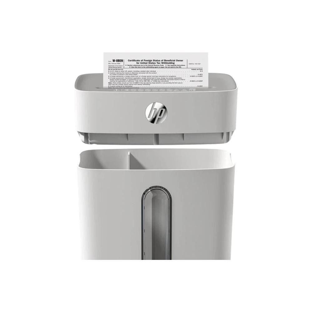 HP W1508CC Cross Cut Paper Shredder | 8-Sheet Capacity | P-4 Security | 15L Bin | Auto Reverse | 200W Motor