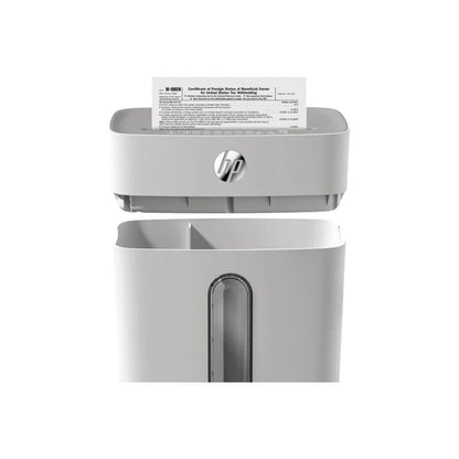 HP W1508CC Cross Cut Paper Shredder | 8-Sheet Capacity | P-4 Security | 15L Bin | Auto Reverse | 200W Motor