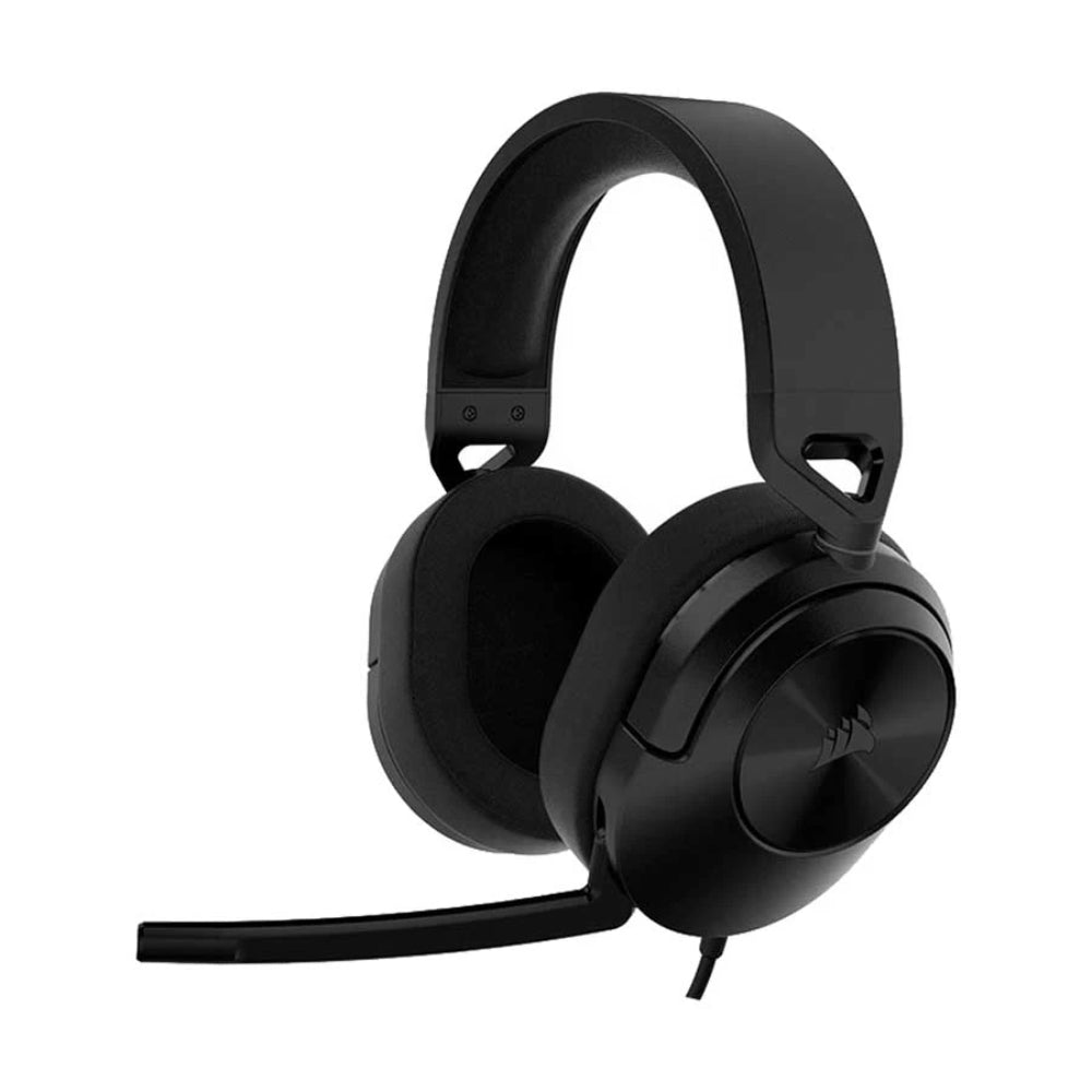Corsair HS55 7.1 Surround Wired Gaming Headset – Carbon (CA-9011265-AP) | Lightweight Comfort with Immersive Virtual 7.1 Surround Sound