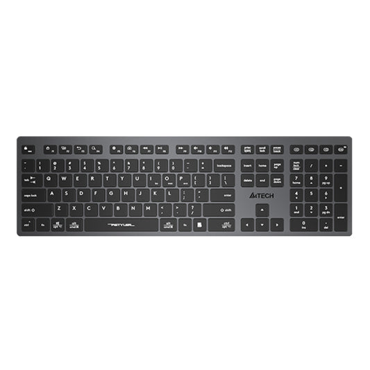 A4Tech FBX50C Fstyler Wireless Keyboard | Bluetooth + 2.4GHz, Scissor Switch, Rechargeable, US Layout