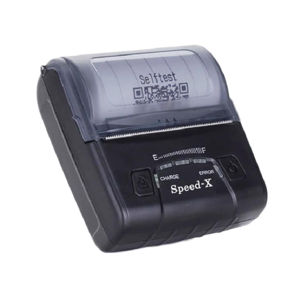 Speed-X BT600M | Mini Portable Bluetooth + USB Thermal Printer (80mm) | Lightweight, High-Speed, Smart Power Saving